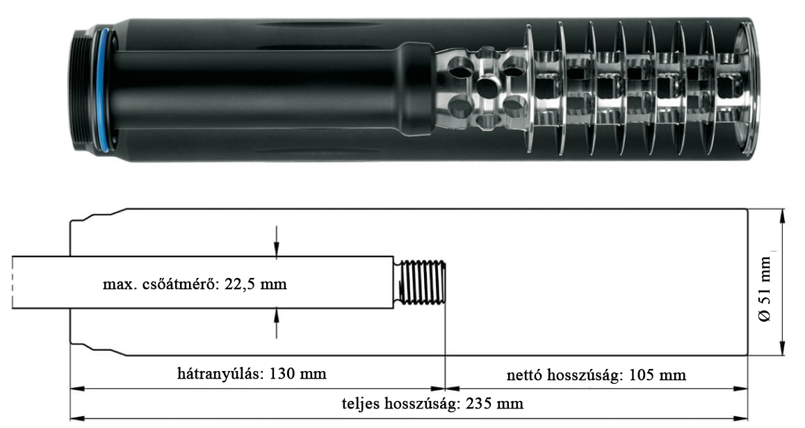 ERA® SILENCER SOB 2S hangtompító ERA®LOCK gyorsoldással