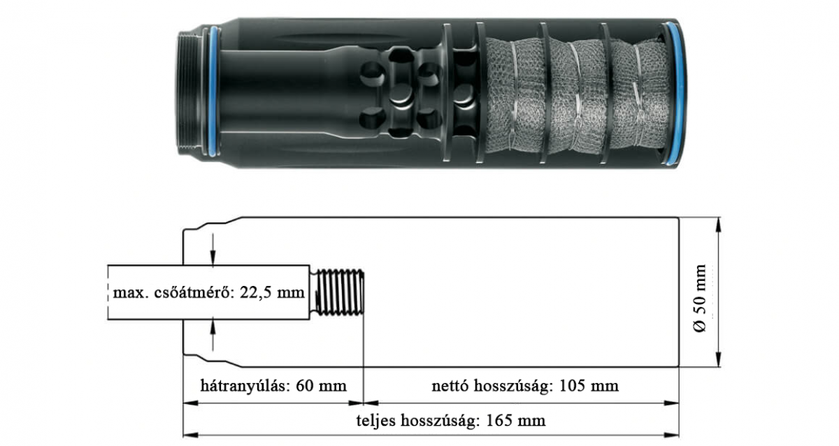ERA® SILENCER SOB 3D hangtompító ERA®LOCK gyorsoldással