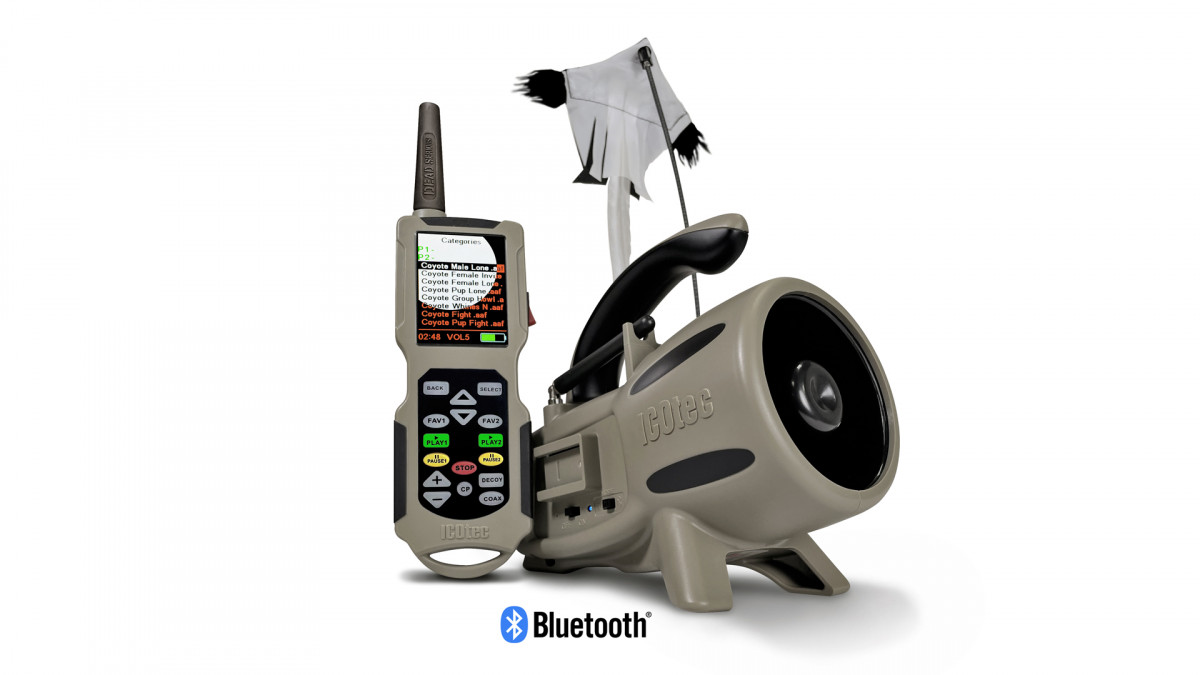 ICOtec GC500 Nomad+ Bluetooth elektromos vadhívó + 70 ragadozó(dúvadas) és 75 libázós hanggal